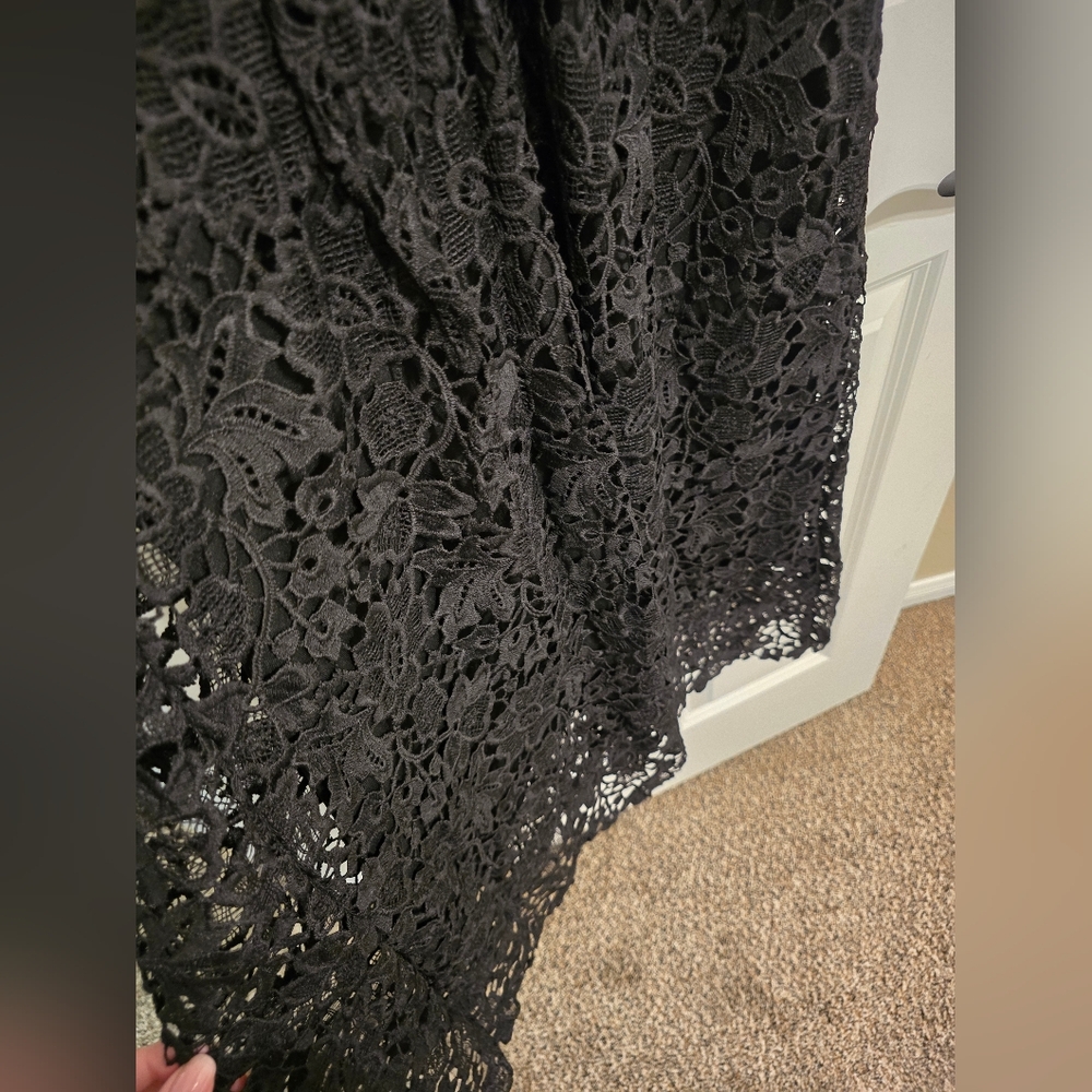 ASTR Black All Lace Dress Size L - Picture 9 of 11